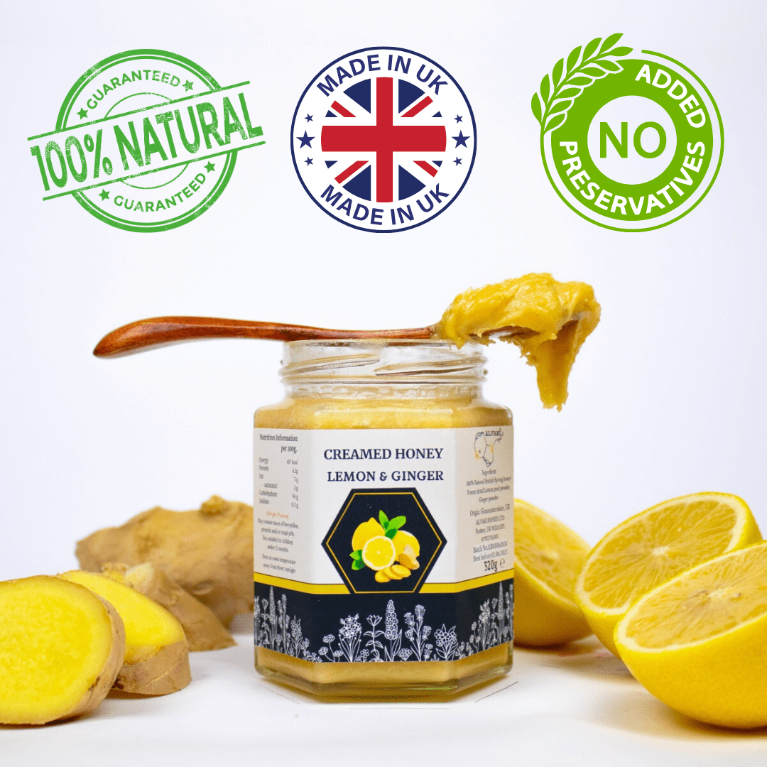 Alvari Honey Creamed Honey with Lemon&Ginger