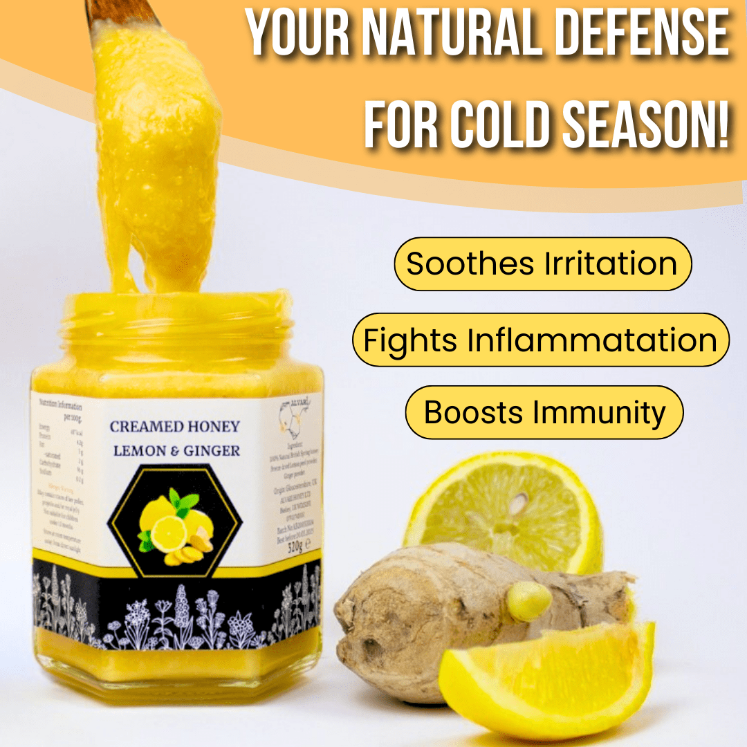 Alvari Honey Creamed Honey with Lemon&Ginger