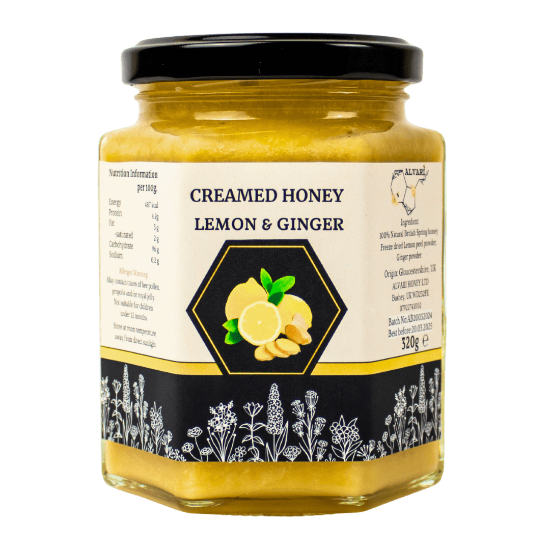 Alvari Honey Creamed Honey with Lemon&Ginger