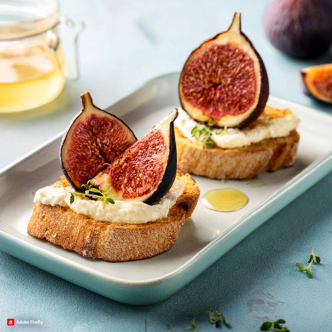 Creamed Honey and Fig Crostini