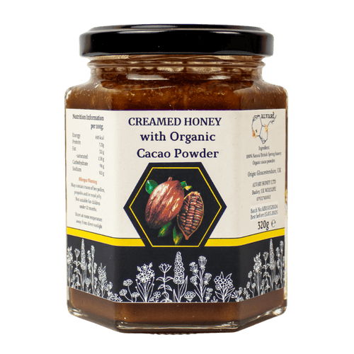 Alvari Honey Creamed Honey with Organic Cacao Powder